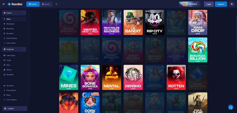 Popular games at Rainbet